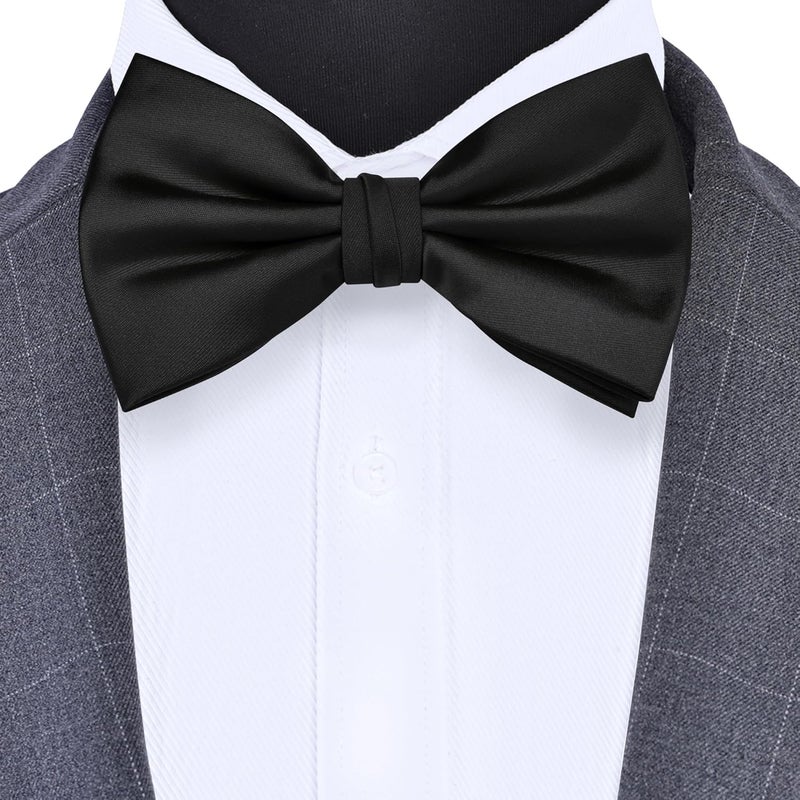 Branduce Mens Solid Color Adjustable Pre-tied Bow Tie for Men Party Wedding - Image 2